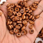 1000 Pcs 8mm Wooden Flat Spacer Beads