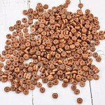 1000 Pcs 8mm Wooden Flat Spacer Beads