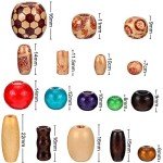 800 Wooden Beads for Jewelry Making and Crafts