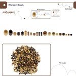 700 Assorted Wooden Beads for Jewelry Making