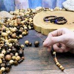 700 Assorted Wooden Beads for Jewelry Making