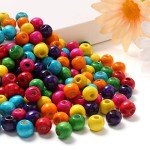 Colorful Wooden Beads for DIY Jewelry Making