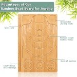 Bamboo Jewelry Beading Board with Storage Box