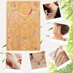 Bamboo Jewelry Beading Board with Storage Box
