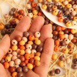1000Pcs Colorful Round Wooden Spacer Beads