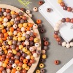 1000Pcs Colorful Round Wooden Spacer Beads