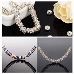 Silver Rondelle Spacer Beads with Crystal Stones, 100 pcs