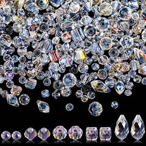 1280 Assorted Crystal Rondelle Beads for DIY Jewelry