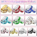 1200 PCS 8mm Rhinestone Spacer Beads for Jewelry