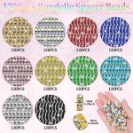 1200 PCS 8mm Rhinestone Spacer Beads for Jewelry