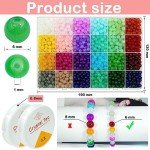 1200 Colorful 6mm Glass Beads for Crafts