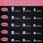 900 Assorted Glass Crystal Beads for Jewelry Making