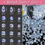 900 Assorted Glass Crystal Beads for Jewelry Making