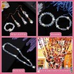 900 Assorted Glass Crystal Beads for Jewelry Making