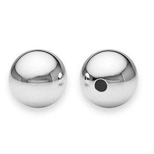 200 Silver-Plated 8mm Round Spacer Beads
