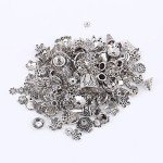 200Pcs Tibetan Silver Bead Caps for Jewelry
