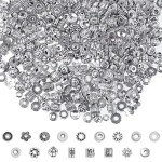 Silver Metal Spacer Beads for Jewelry Making, 900pcs