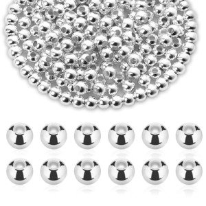 1500 Metallic Silver Spacer Beads for Jewelry Making