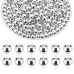 1500 Metallic Silver Spacer Beads for Jewelry Making