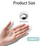 1500 Metallic Silver Spacer Beads for Jewelry Making