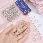 Silver Flower Bead Frames for DIY Jewelry Craft