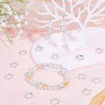 Silver Flower Bead Frames for DIY Jewelry Craft