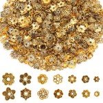 Antique Gold Flower Spacer Beads Caps for Jewelry