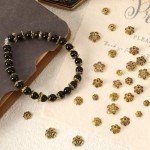 Antique Gold Flower Spacer Beads Caps for Jewelry
