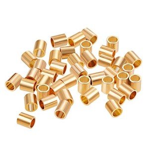 60PCS 18K Gold Plated Spacer Beads for Crafts