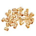 60PCS 18K Gold Plated Spacer Beads for Crafts