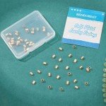 60PCS 18K Gold Plated Spacer Beads for Crafts