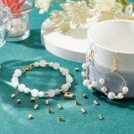 60PCS 18K Gold Plated Spacer Beads for Crafts