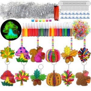 Fall Leaf and Pumpkin Suncatcher Craft Kit