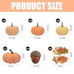 Mini Foam Pumpkins & Acorns Fall Decor Set