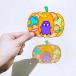Halloween Pumpkin Suncatcher Craft Kit for Kids