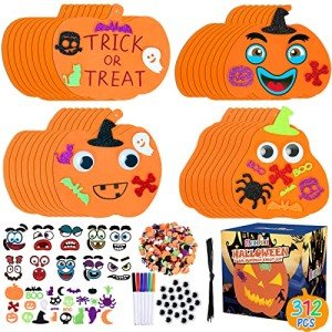 Halloween Foam Pumpkin Stickers for Kids' Crafts