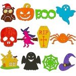 60PCS Halloween Wooden Craft Cutouts for Kids