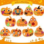 Halloween Foam Pumpkin Stickers for Kids' Crafts