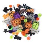Themed Novelty Buttons & Embellishments - 50 Pcs