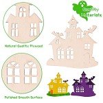 60PCS Halloween Wooden Craft Cutouts for Kids