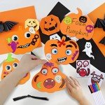 Halloween Foam Pumpkin Stickers for Kids' Crafts