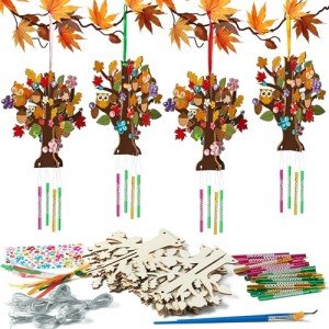 Fall Wooden Wind Chime Craft Kit for Kids