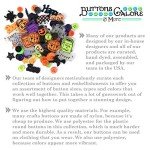 Themed Novelty Buttons & Embellishments - 50 Pcs