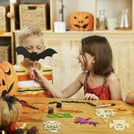 60PCS Halloween Wooden Craft Cutouts for Kids
