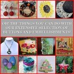 Themed Novelty Buttons & Embellishments - 50 Pcs