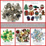 Themed Novelty Buttons & Embellishments - 50 Pcs