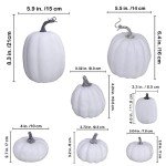 Assorted White Faux Pumpkins for Seasonal Decor