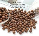 600 Wooden Beads 8mm for DIY Jewelry