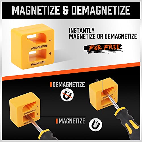 Magnetic 11-Piece Screwdriver Set with Tips