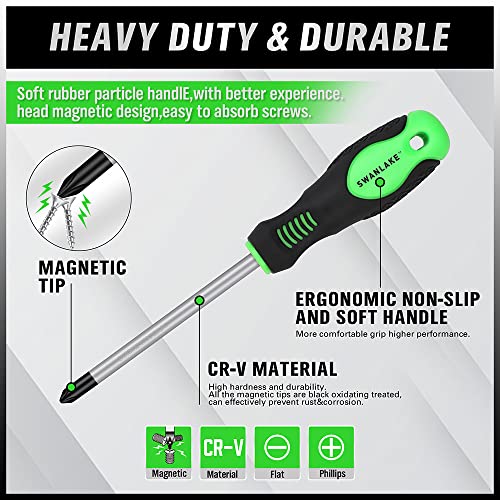 11PCS Magnetic Screwdriver Set with Phillips & Flat Tips